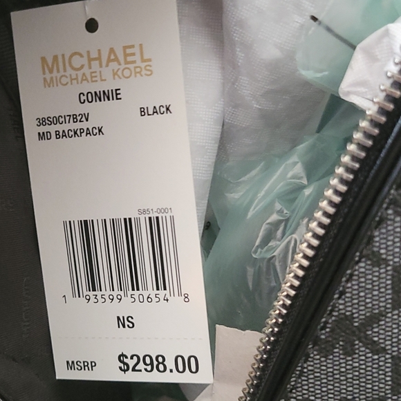 MK Black and Charcoal Gray Monogram Backpack main image 8